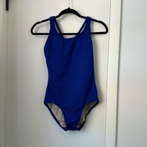 Flattering Blue one piece swim suit